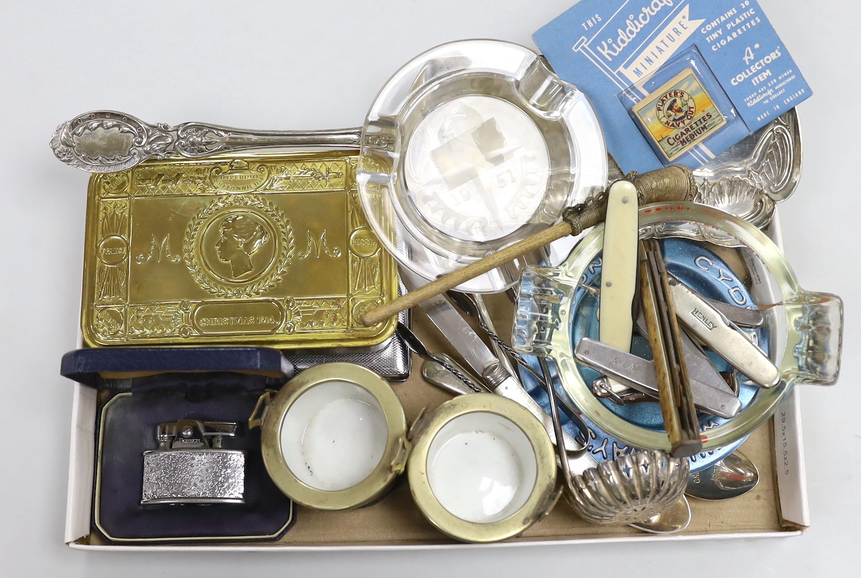 A group of mixed collectables, pen knives, etc.